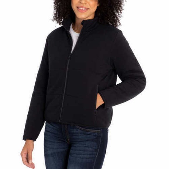 Three Dots Ladies' Quilted Jacket Black - Picture 2 of 3
